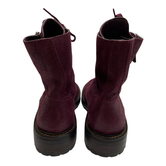 PAIGE Suede Marline Combat Boots Size 7 - Picture 4 of 6